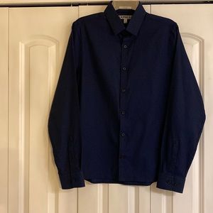 Mens Express size small long sleeve button down shirt